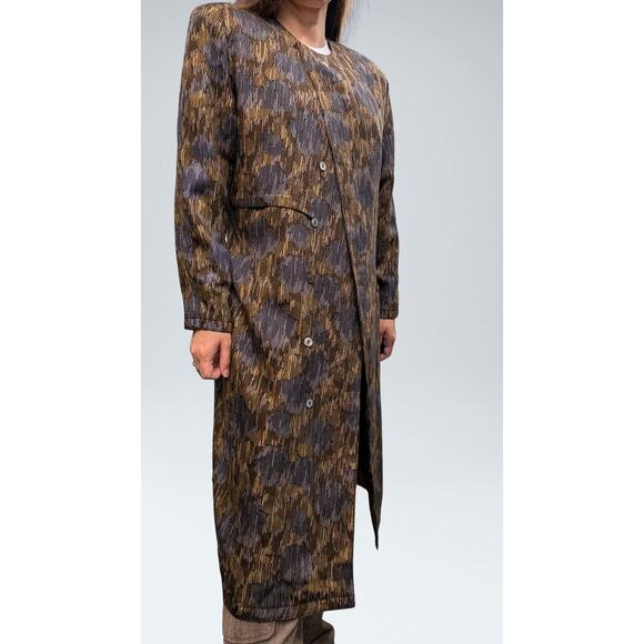 Vintage Omanti Wool Coat with Detachable Collar - Size 10 - Picture 4 of 8